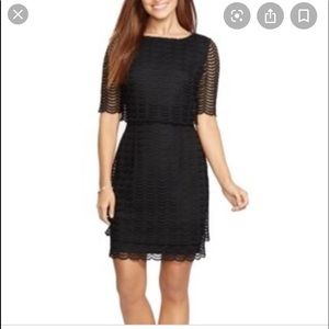 American Living Black Scalloped dress
